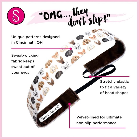 Sweaty Band Headband - Deja Vu Pink - Picture 6 of 8